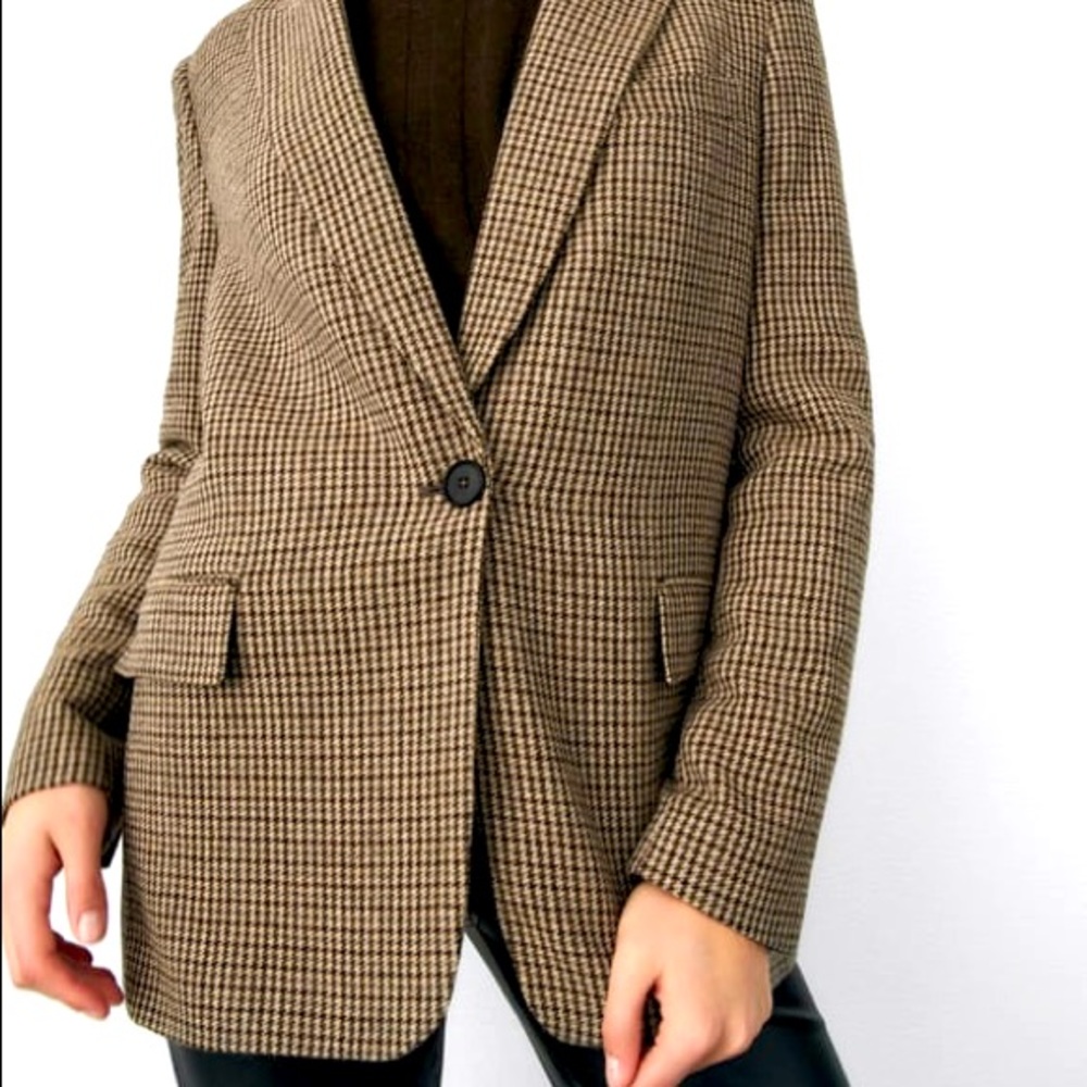 ZARA Wool Blazer with elbow patches